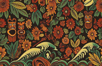 Polynesian Tribal Wallpaper