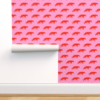 Peel Stick Wallpaper 12ft X 2ft Vintage Coral Pink Preppy