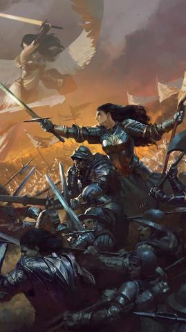 Epic Army Fantasy Battle 4k Phone HD Wallpaper Image
