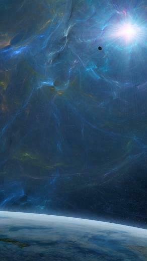 Fantasy Blue Space iPhone 5s Wallpaper