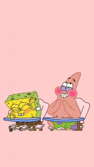Spongebob Squarepants Patrick Star Girly iPhone Wallpaper Pink