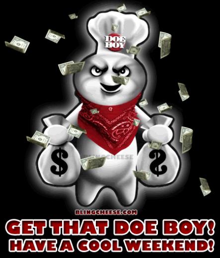 Weekend Doe Boy Pillsbury Dough Bandana Gangsta Money Bags
