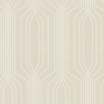 Rousseau Beige Geo Square Wallpaper Swatch Contemporary