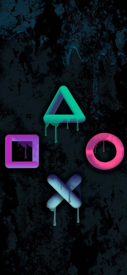 A Colorful Playstation Logo On Black Background Wallpaper
