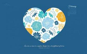 February Romans Desktop Calendar Wallpaper