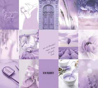 Purple Aesthetic Collage Wallpaper
