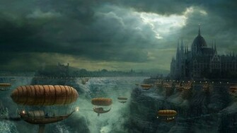 Wallpaper For Steampunk Airship
