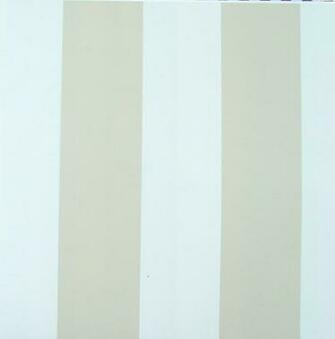 Brief Wide Stripe Wallpaper Beige White Vertical