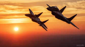 Sunset 1080p Warplane Jet Fighters Fighter Aircraft Mikoyan Wallpaper