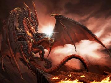 Fire Dragon Wallpaper Unicorn Fighting A