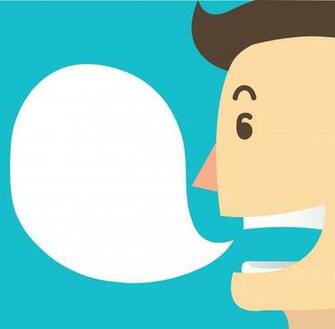 Man Cartoon Talk And Chat Box Background Vector