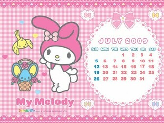My Melody July Wallpaper