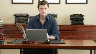 Nathan As Richard Castle Fillion Wallpaper