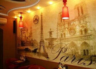 Sticker Mural Paris Vintage Classic Gold Autumn Wallpaper Decole