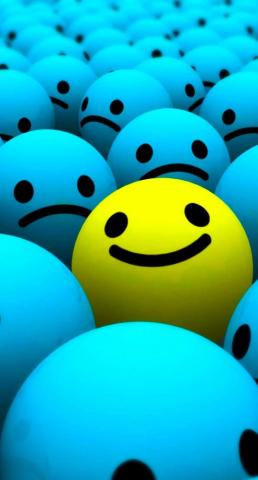 Cute Blue Yellow Smiley Balls Data Src 3d Wallpaper
