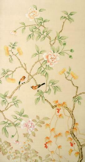 Chinese Wallpaper Chinoiserie Silk Hand