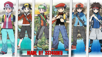 Pokemon Trainers Boys Desktop Background By 3374goku