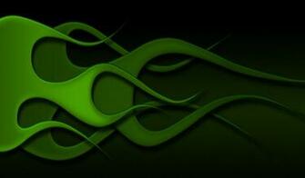 Green Flames Wallpaper Fire