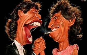 Keith Richards Mick Jagger Karykatury Tapeta Na Pulpit