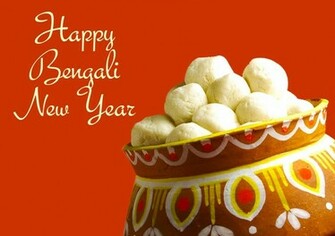Happy New Year Bengali Greetings Wallpaper