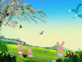 Easter Bunny Spring Wallpaper In Cartoon Anime