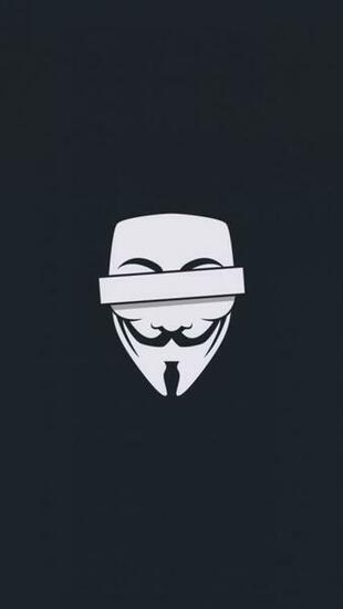 Anonymous Censored iPhone Wallpaper