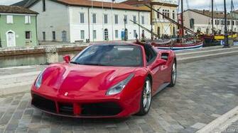 Ferrari Spider Red Front HD Wallpaper