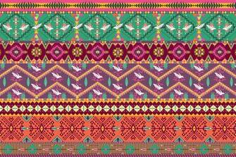 Aztec Background Seamless Colorful