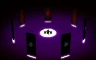 Like A Boss Purple Background Pose Desk Wallpaper
