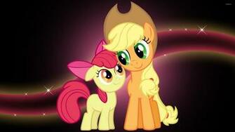 Applejack And Applebloom Wallpaper Cartoon