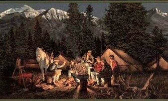Campfire Wallpaper Border Adv2003b