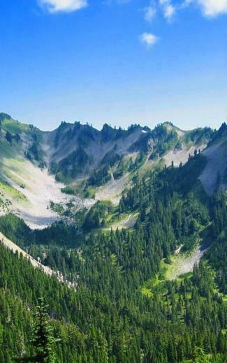 National Park Washington State Blue Clouds Wallpaper
