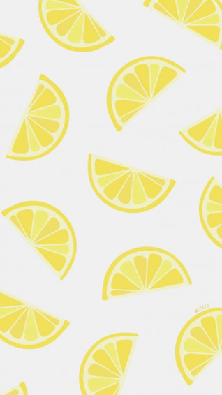 Cute Summer Slice Of Lemon Pattern Phone Wallpaper
