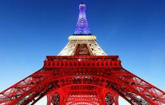 Wallpaper Paris France Eiffel Tower Flag Image For