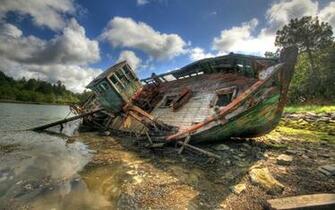 Boat Wallpaper Bulkupload Ship Wrecks HDr Wrech