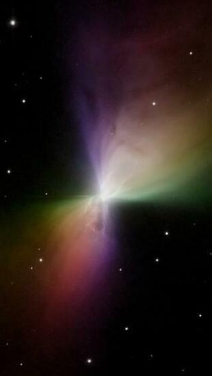 Hubble Boomerang Black Background Outerspace