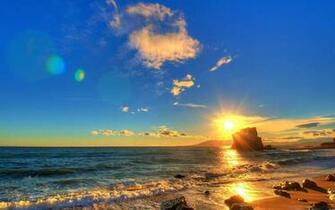Summer Sunset Scene Mac Wallpaper