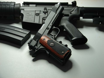 Ar M1911 Armalite Guns Weapons Best Widescreen Background HD