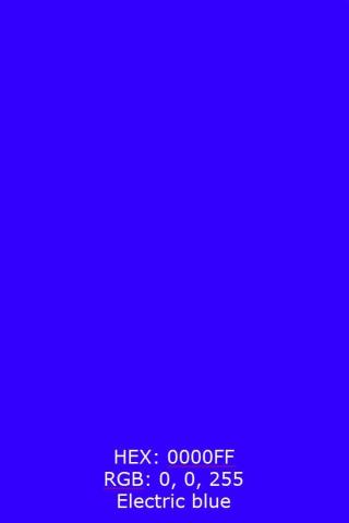 Col Blue 0000ff Electric