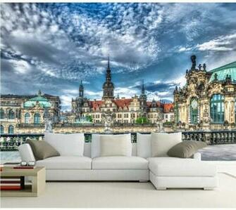Amazon Pbldb Custom 3d Murals German Sky Cloud City Housing