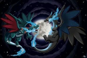 Shiny Mega Charizard X Wallpaper Top