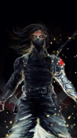 Winter Soldier Bucky Barnes Artwork Wallpaper