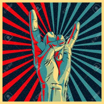 Rock N Roll Hand In Sign Illustration