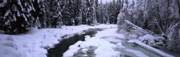 Landscape Wallpaper Three Screen Snow