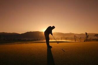 Sunset Golf In Thailand Taking A Practice Swing 4k Ultra HD