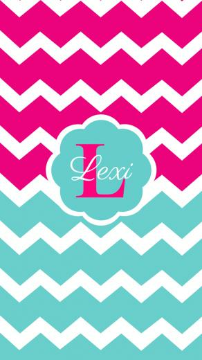 The Sassy Prep Monogram iPhone Wallpaper App