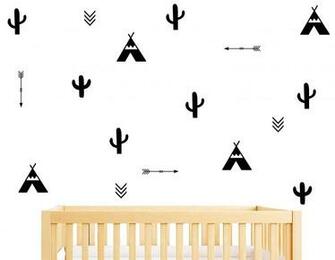 Tee Pee Cactus Arrow Wall Decals Removable Vinyl Stickers
