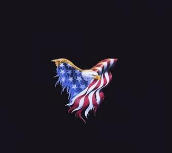 Patriotic Eagle With Usa Flag