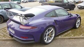 Porsche Gt3 Rs In Ultraviolet Color Rear Photo German