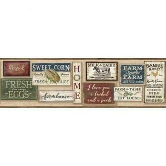 York Wallcoverings Farm To Table Wallpaper Border Lg1362bd The